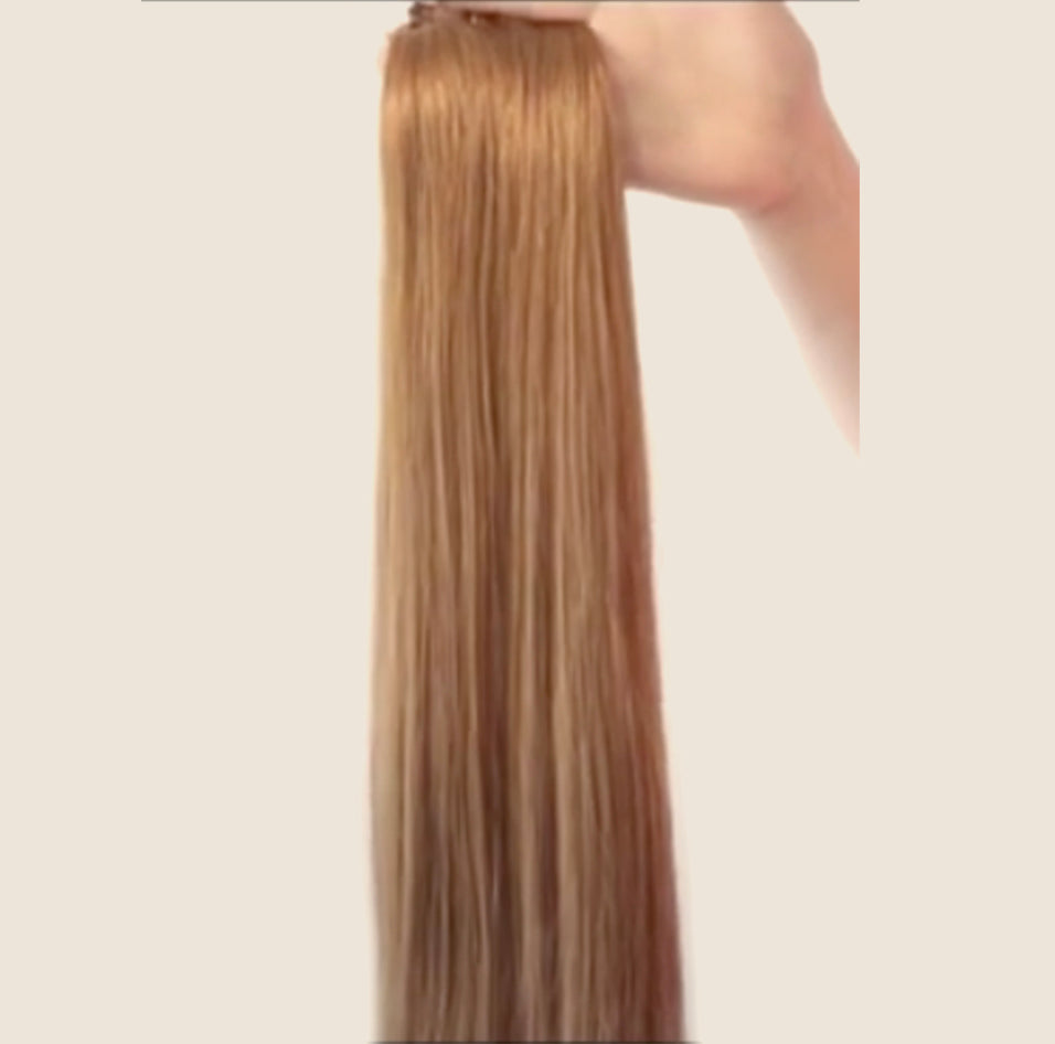 Medium Golden Brown #8a Clip In Hair Extensions